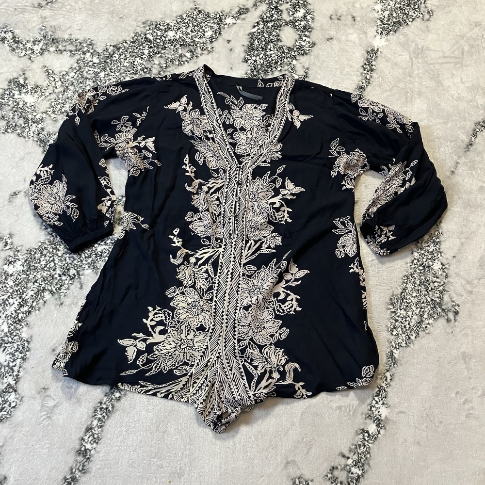 Anthropologie Printed Sleep Romper  Women's Small Casual‎ Floral Printed